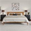 Ellarie King Wood Platform Bed in Light Toffee