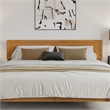 Ellarie King Wood Platform Bed in Light Toffee