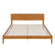 Ellarie King Wood Platform Bed in Light Toffee