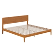 Ellarie King Wood Platform Bed in Light Toffee