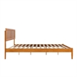 Ellarie King Wood Platform Bed in Light Toffee