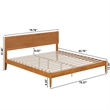 Ellarie King Wood Platform Bed in Light Toffee
