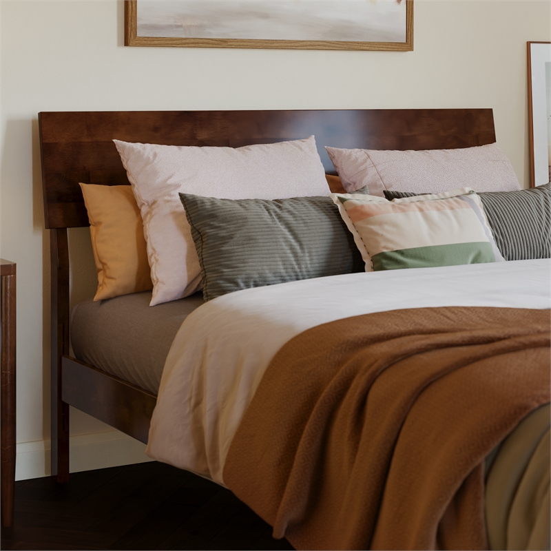Bradford Full Wood Platform Bed in Walnut
