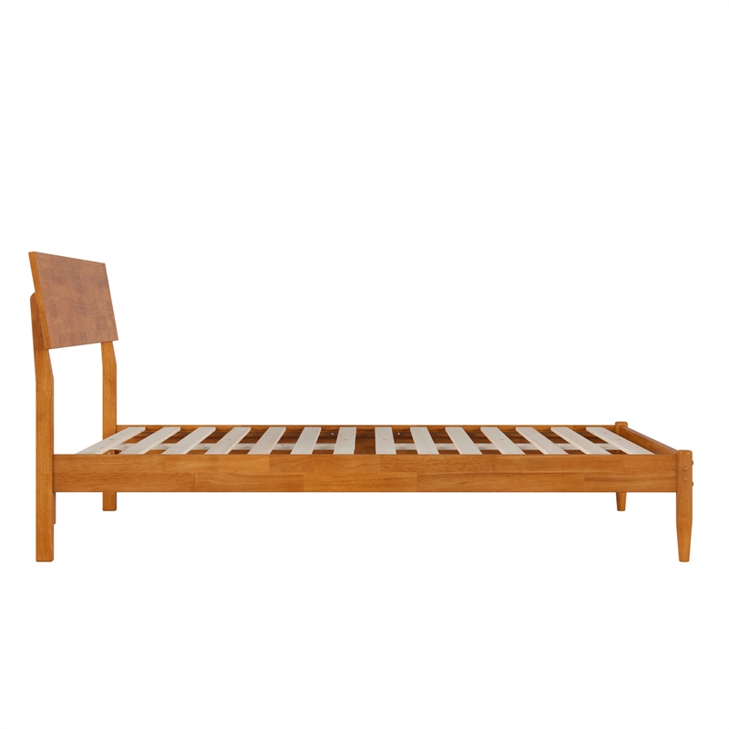 Bradford Full Wood Platform Bed in Light Toffee