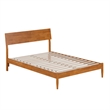Bradford Full Wood Platform Bed in Light Toffee