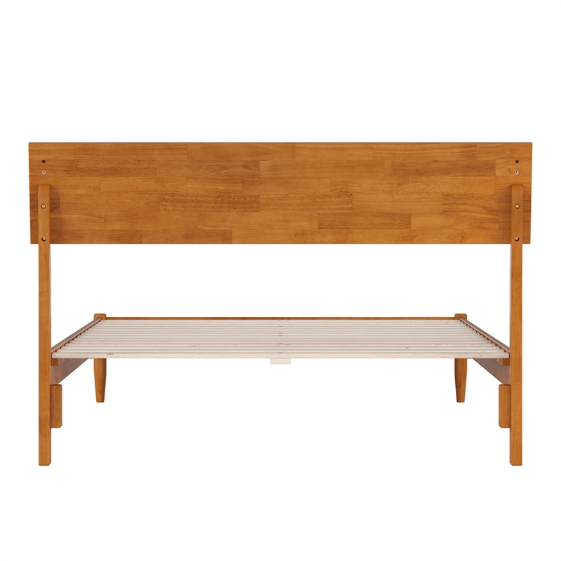 Bradford Full Wood Platform Bed in Light Toffee