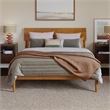 Bradford Full Wood Platform Bed in Light Toffee