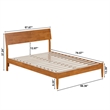 Bradford Full Wood Platform Bed in Light Toffee