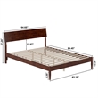 Bradford Queen Wood Platform Bed in Walnut