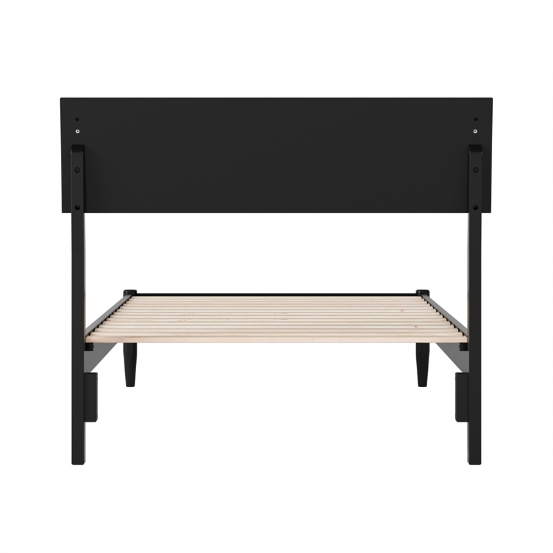 Bradford Twin XL Wood Platform Bed in Black