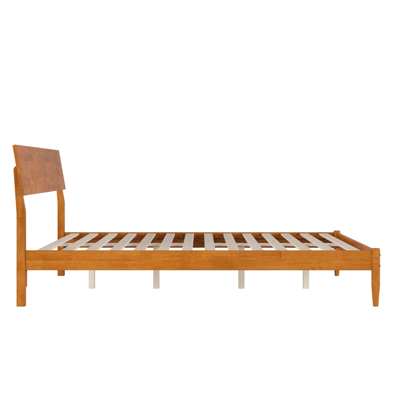 Bradford Queen Wood Platform Bed in Light Toffee