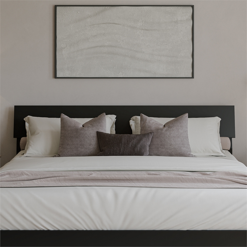 Bradford King Wood Platform Bed in Black