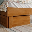 Phoenix Twin Solid Wood Platform Bed with Drawers in Light Toffee