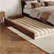 Phoenix Queen Solid Wood Platform Bed with Twin XL Trundle in Walnut