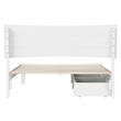 Phoenix Full Size Solid Wood Platform Bed with Drawers in White