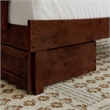 Phoenix Full Size Solid Wood Platform Bed with Drawers in Walnut