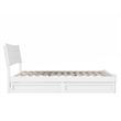 Phoenix Queen Size Solid Wood Platform Bed with Drawers in White