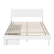 Phoenix Queen Size Solid Wood Platform Bed with Drawers in White