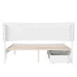 Phoenix Queen Size Solid Wood Platform Bed with Drawers in White