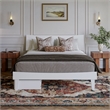 Phoenix Queen Size Solid Wood Platform Bed with Drawers in White