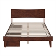 Phoenix Queen Solid Wood Platform Bed with Drawers in Walnut