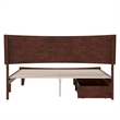 Phoenix Queen Solid Wood Platform Bed with Drawers in Walnut