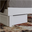 Phoenix King Size Solid Wood Platform Bed with Drawers in White