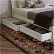 Phoenix King Size Solid Wood Platform Bed with Drawers in White