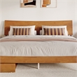 Phoenix King Size Wood Platform Bed with Drawers in Light Toffee