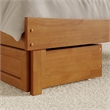 Phoenix King Size Wood Platform Bed with Drawers in Light Toffee