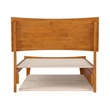 Phoenix Twin XL Wood Platform Bed with Trundle in Light Toffee