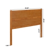 AFI Aveline Queen Mid-Century Panel Solid Wood Headboard in Light Toffee