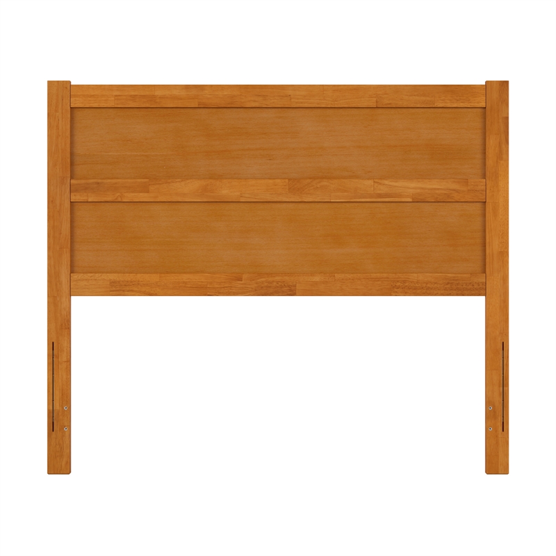 AFI Aveline Full Size Mid-Century Panel Solid Wood Headboard in Light Toffee