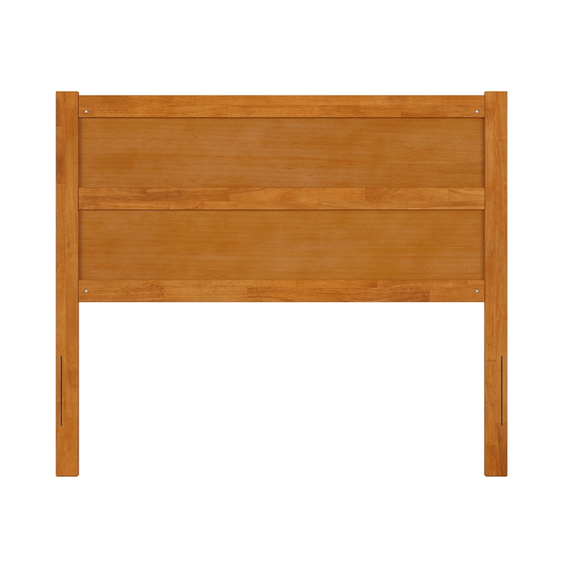 AFI Aveline Full Size Mid-Century Panel Solid Wood Headboard in Light Toffee