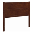 AFI Aveline Full Mid-Century Panel Solid Wood Headboard in Walnut