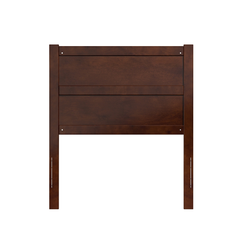 AFI Aveline Twin Mid-Century Panel Solid Wood Headboard in Walnut