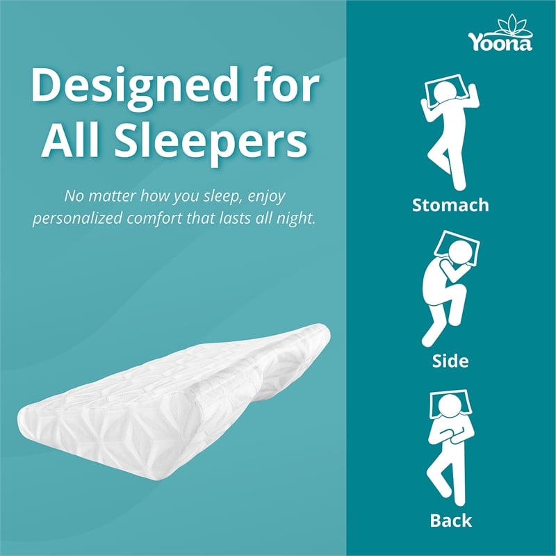 AFI Yoona White Memory Foam Orthopedic Cervical Contour Pillow