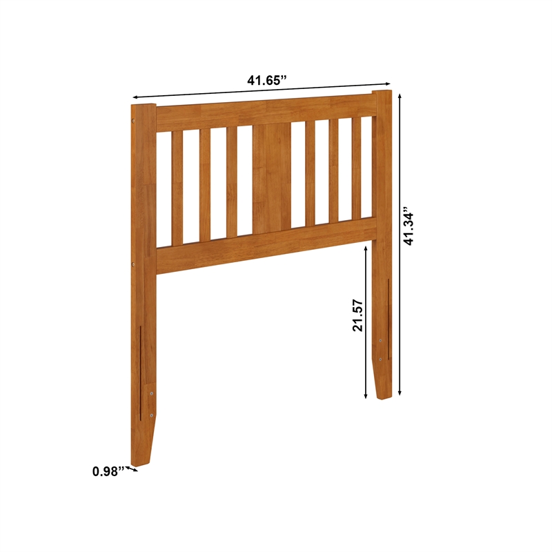 AFI Finley Twin Slatted Wood Headboard in Light Toffee
