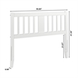 AFI Finley Full Slatted Solid Wood Headboard in White