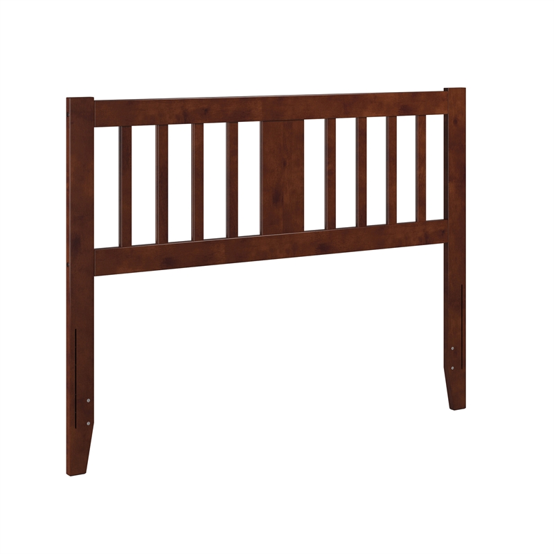 AFI Finley Full Slatted Solid Wood Headboard in Walnut