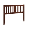 AFI Finley Full Slatted Solid Wood Headboard in Walnut