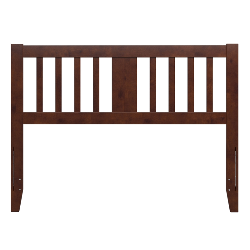 AFI Finley Full Slatted Solid Wood Headboard in Walnut