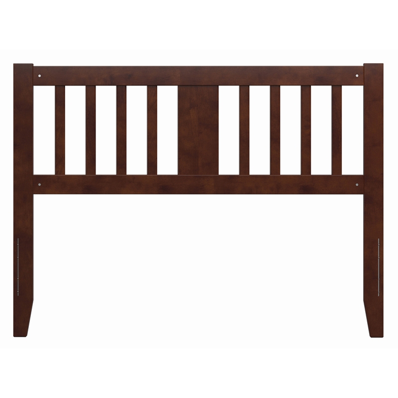 AFI Finley Full Slatted Solid Wood Headboard in Walnut