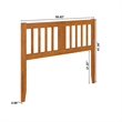AFI Finley Full Slatted Solid Wood Headboard in Light Toffee