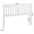 AFI Finley Queen Slatted Solid Wood Headboard in White