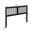 AFI Finley Queen Slatted Solid Wood Headboard in Black