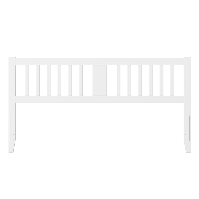 AFI Finley King Slatted Solid Wood Headboard in White