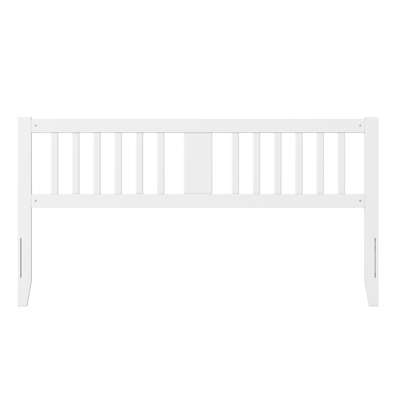 AFI Finley King Slatted Solid Wood Headboard in White