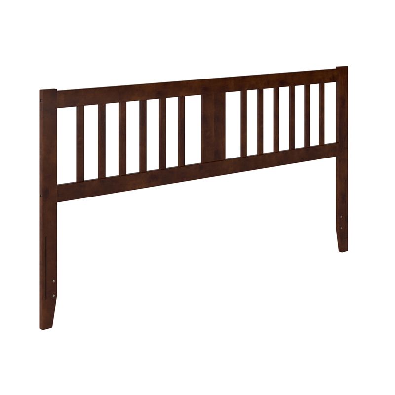 AFI Finley King Slatted Solid Wood Headboard in Walnut