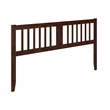 AFI Finley King Slatted Solid Wood Headboard in Walnut